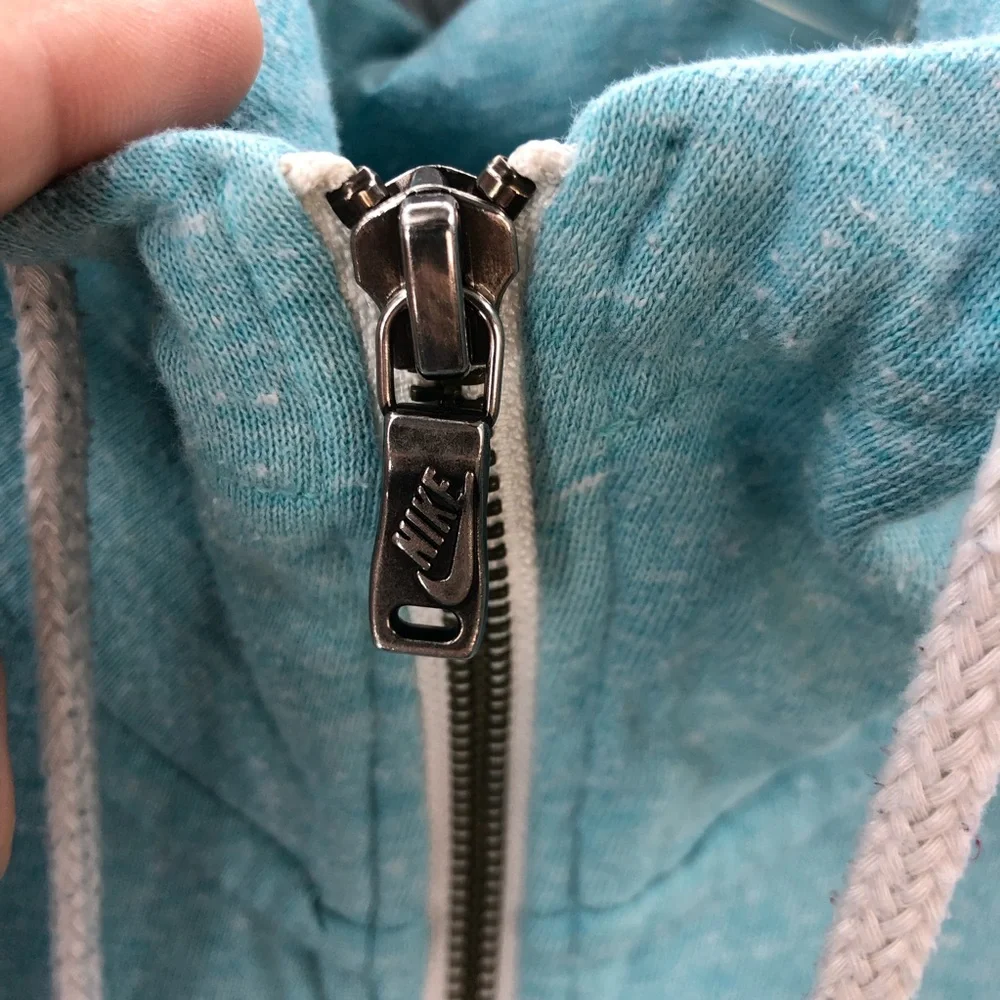Nike Jacket Womens XL Blue Ombre Lightweight Blue Full Zip Hoodie Pockets